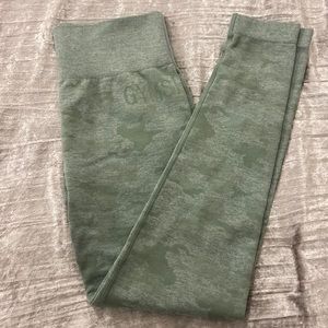 Gymshark light green camo leggings